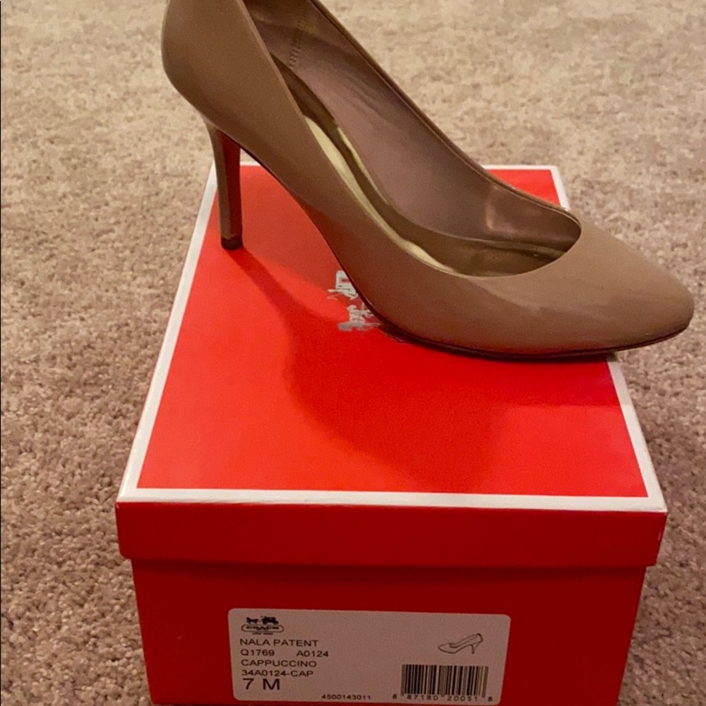 COACH Napa patent leather heels